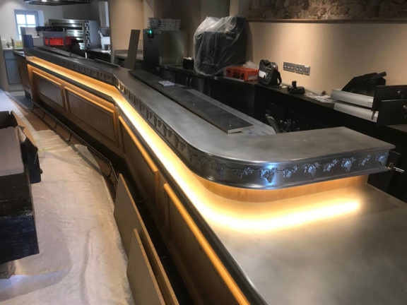 crédence inox brasserie