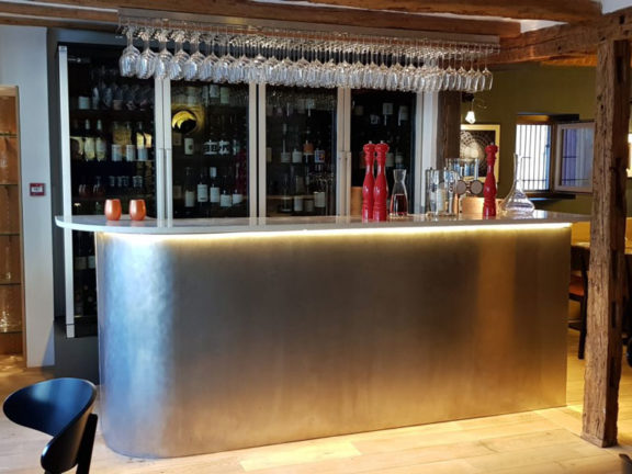 plan de travail inox brasserie