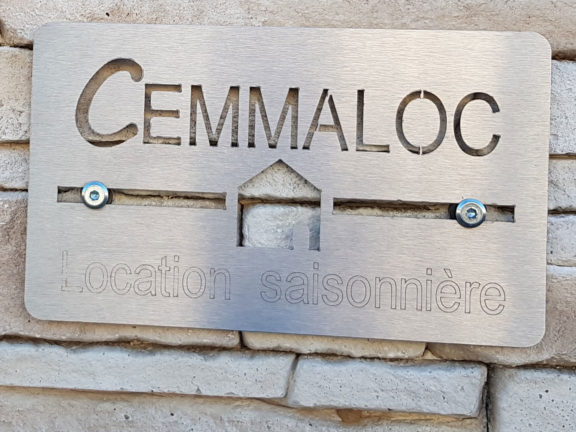 plaque commerciale laiton cuivre alsace